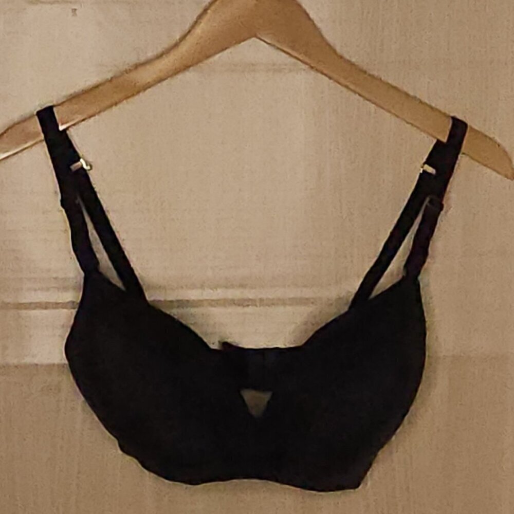 Lively Black Deep V Bra 34DD